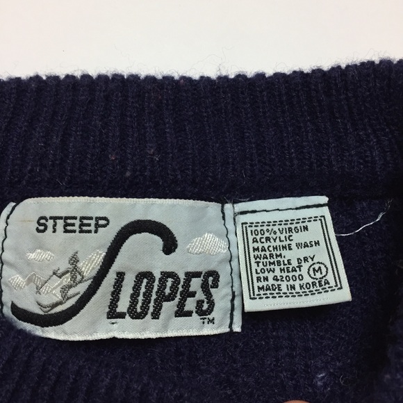 HP🎉 VTG Steep Slopes Cable Knit Christmas Sweater - Picture 4 of 7